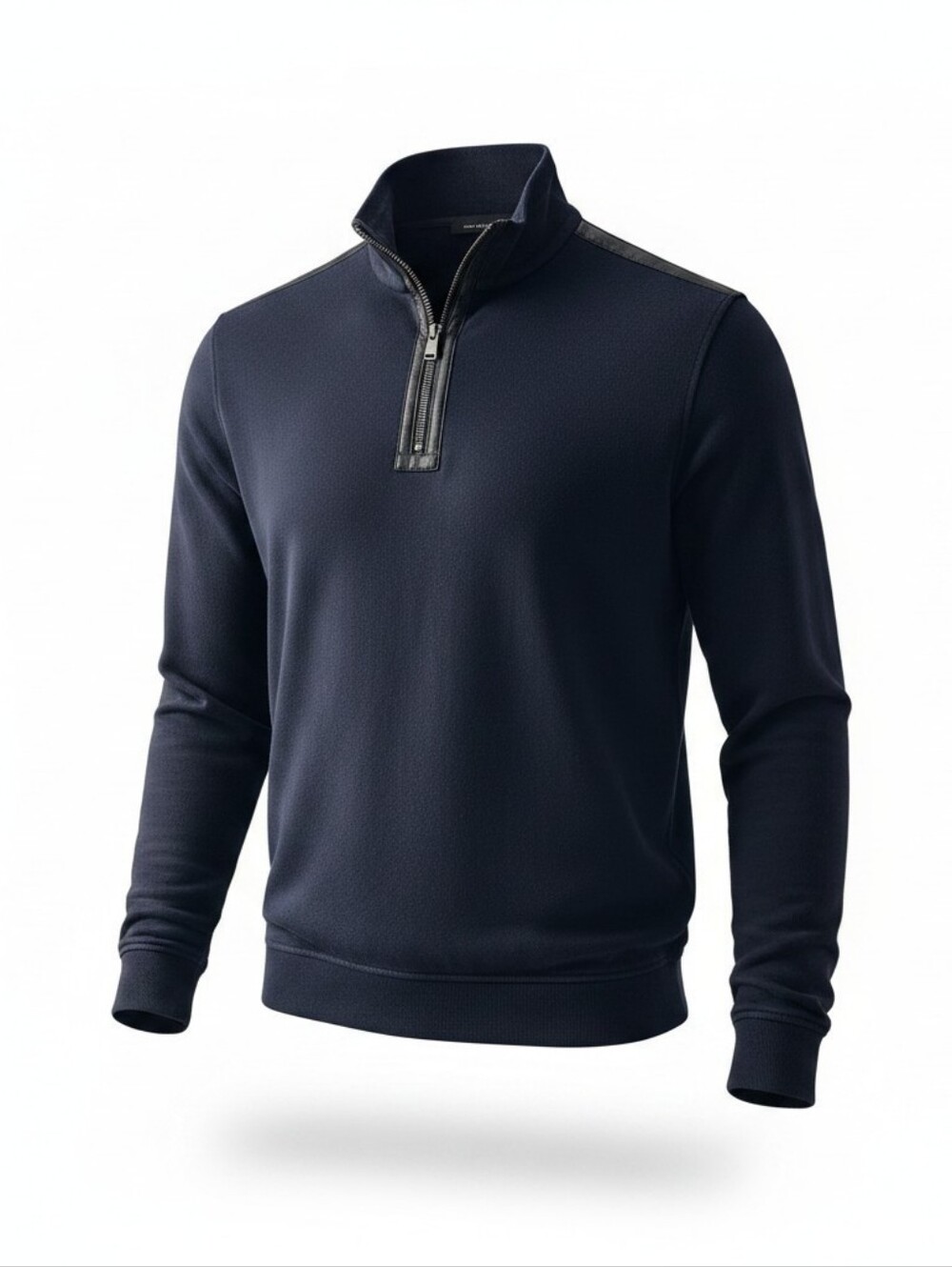 Hugo Boss Black Quarter-Zip Mock Collar Men's Sweater Size M